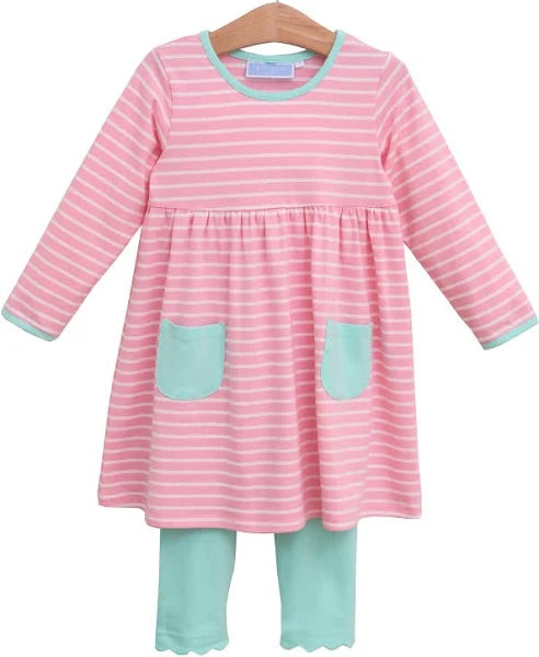 Annie Long Sleeve Pants Set Watermelon Stripe