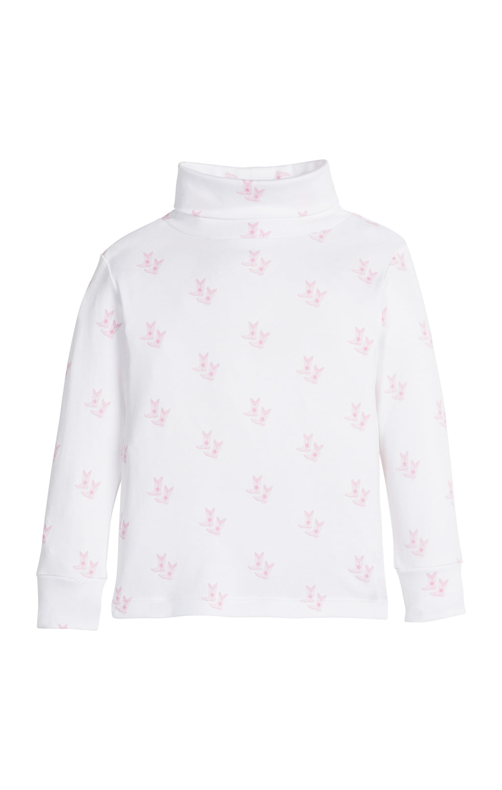Printed Turtleneck - Pink Cowboy Boots
