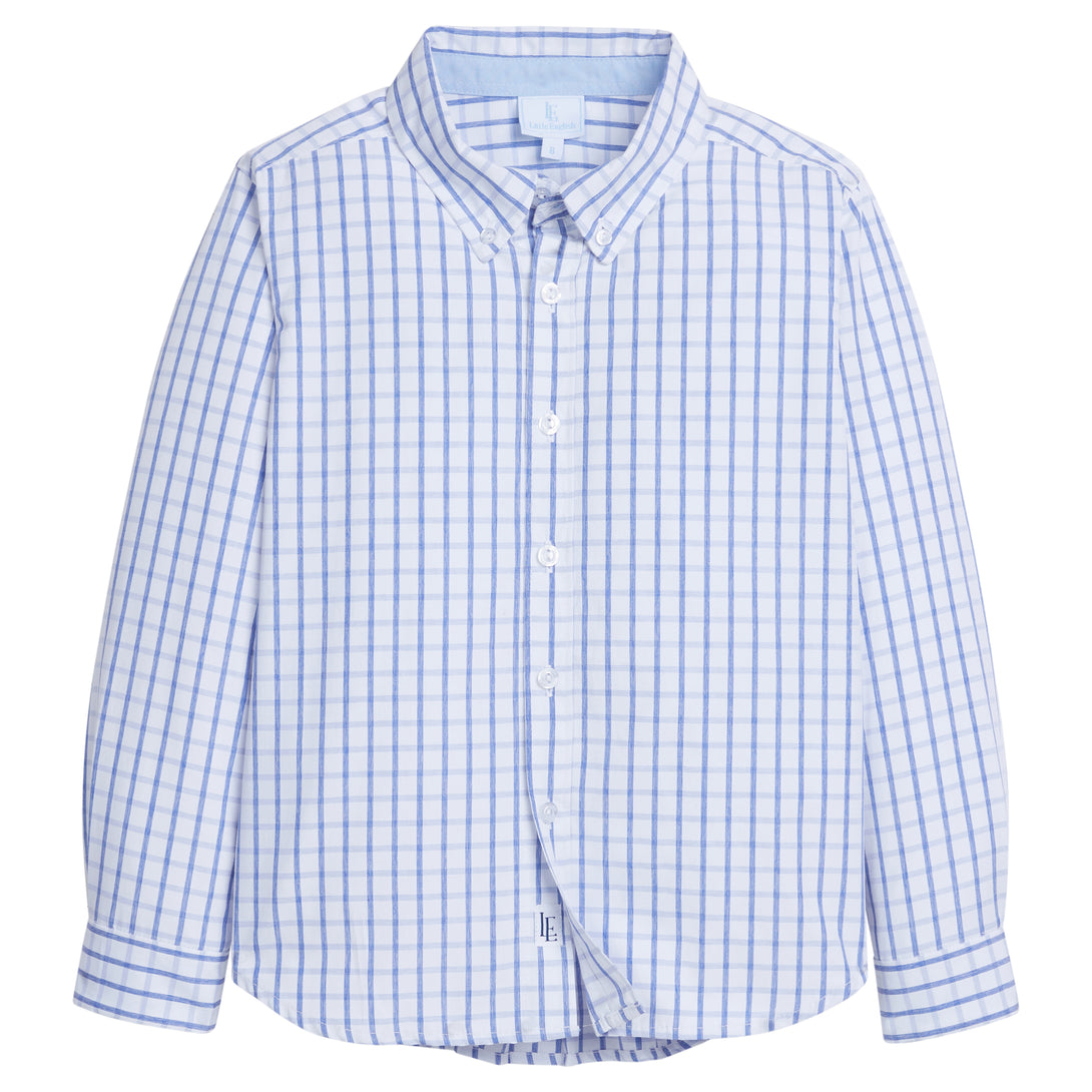 Button Down Shirt Royal Windowpane