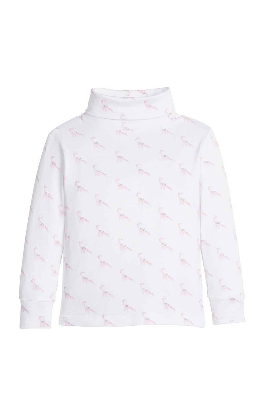 Printed Turtleneck - Pink Dinosaur