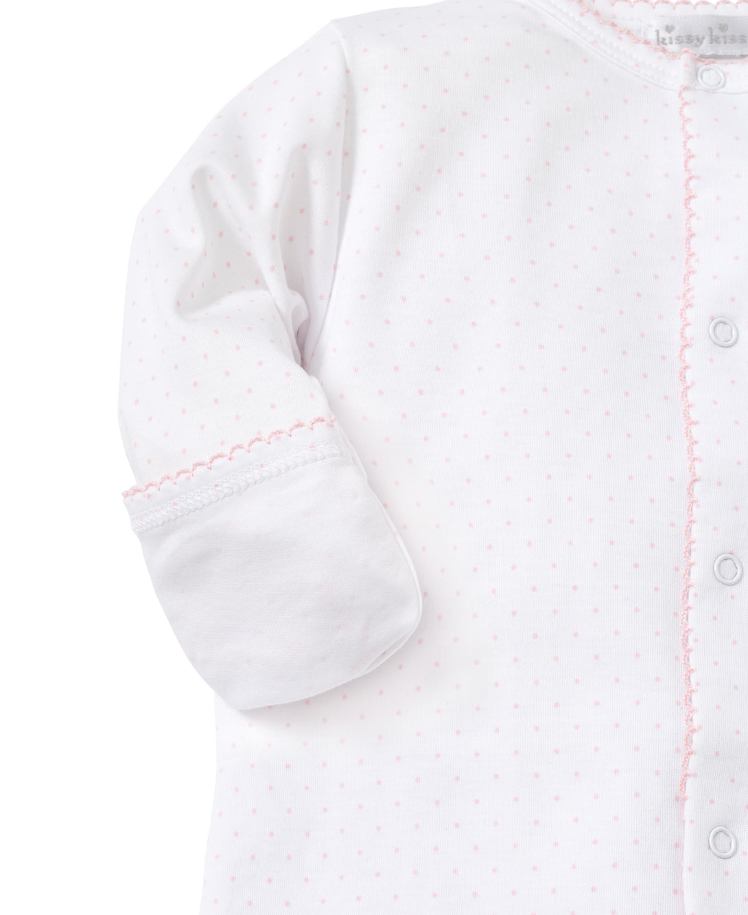 White/Pink New Kissy Dots Print Converter Gown
