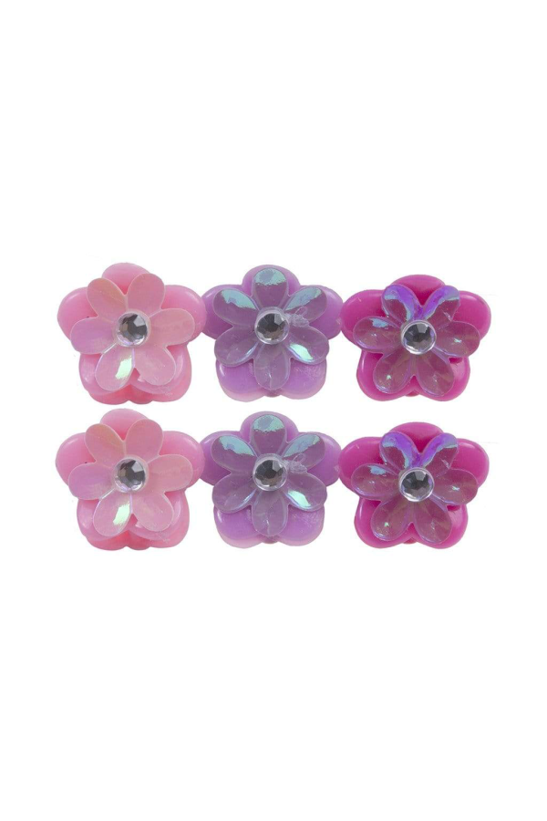 Fanciful Flower Mini Hairclips