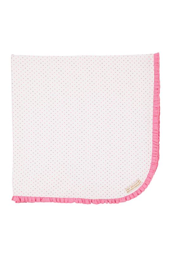 Baby Buggy Blanket - Hamptons Hot Pink Micro Dot