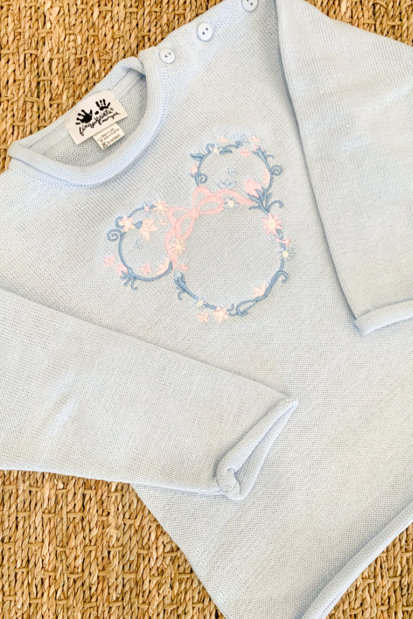 Minnie Mouse Floral Embroidery