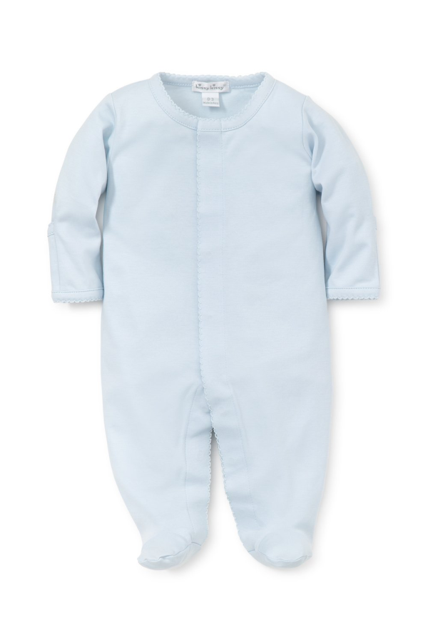 Basic Footie - Blue with Blue Trim