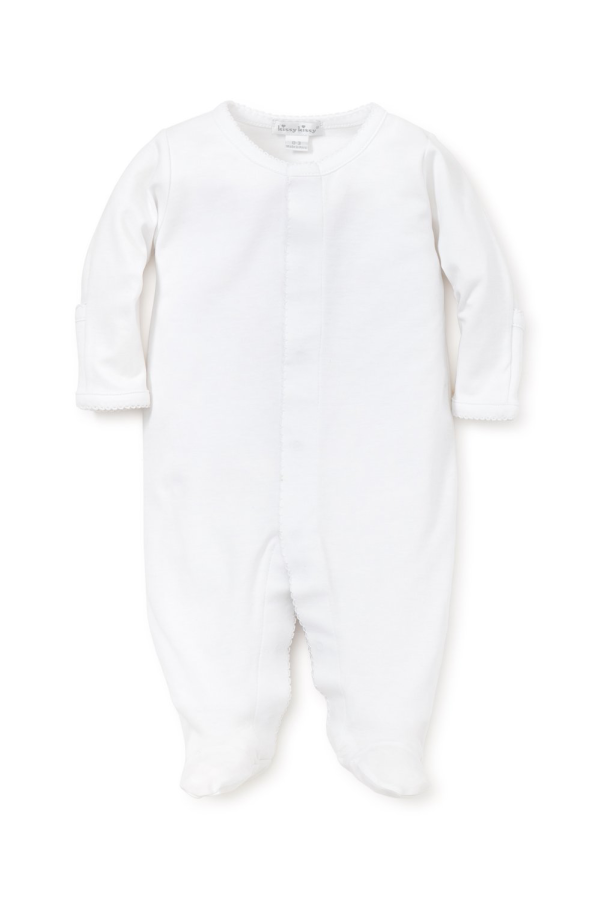 Basic Footie - White with White Trim
