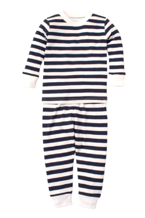 Broad Stripes Pajama Set - Navy