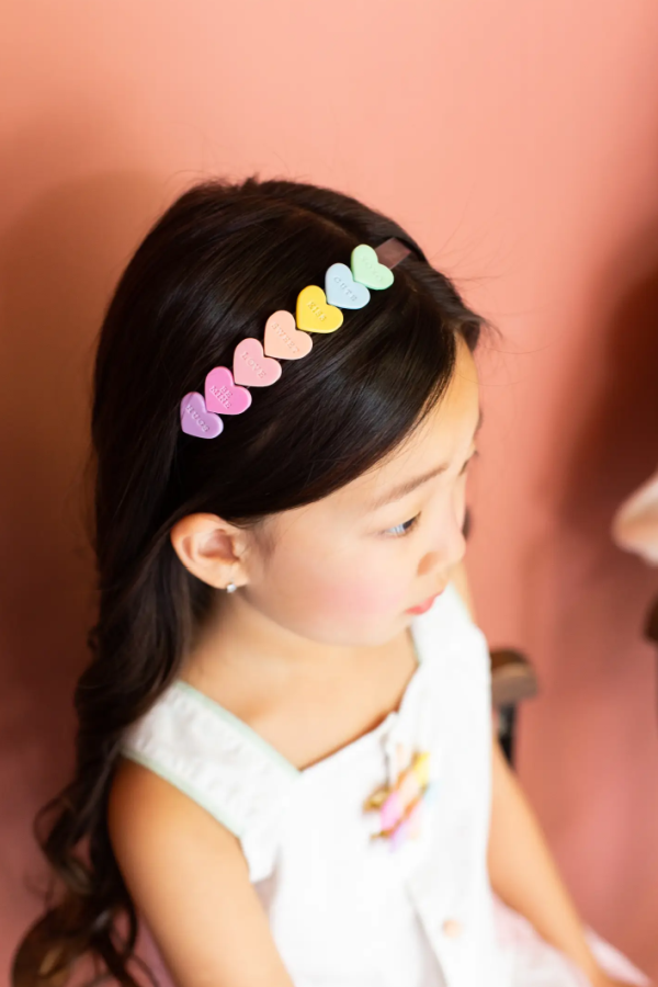 Centipede Candy Hearts Acrylic Headband