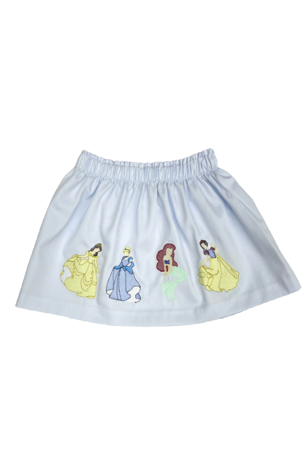 Princess Blue Embroidered Skirt