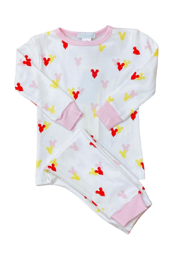 Balloon Mickey Girl Two Piece Pajama Set