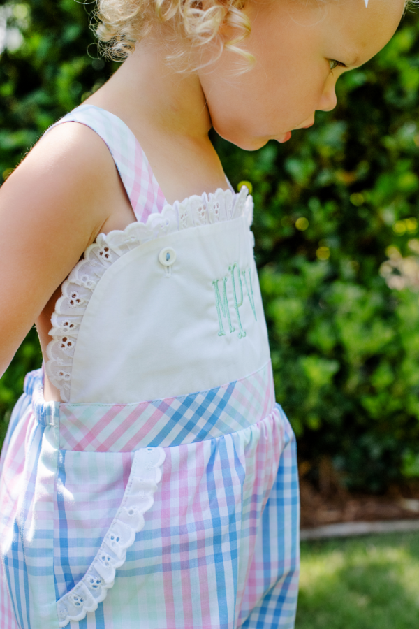 Ruthie Romper Spring Party Plaid