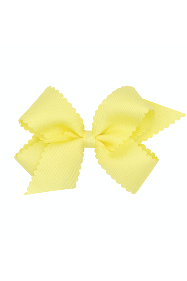 Scallop Edge Grosgrain Hair Bow - Medium