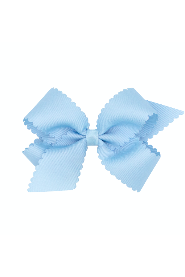 Scallop Edge Grosgrain Hair Bow - Medium