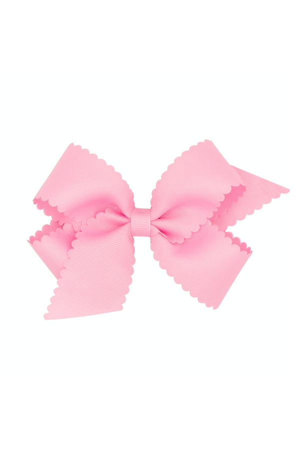 Scallop Edge Grosgrain Hair Bow - Medium