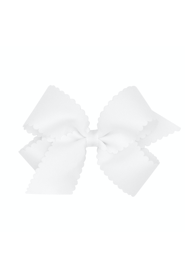 Scallop Edge Grosgrain Hair Bow - Medium