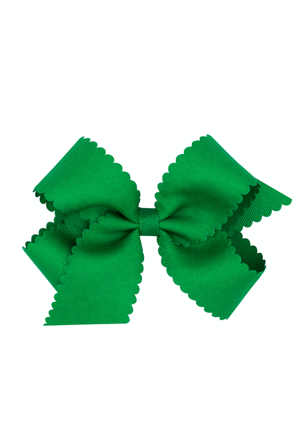 Scallop Edge Grosgrain Hair Bow - Medium