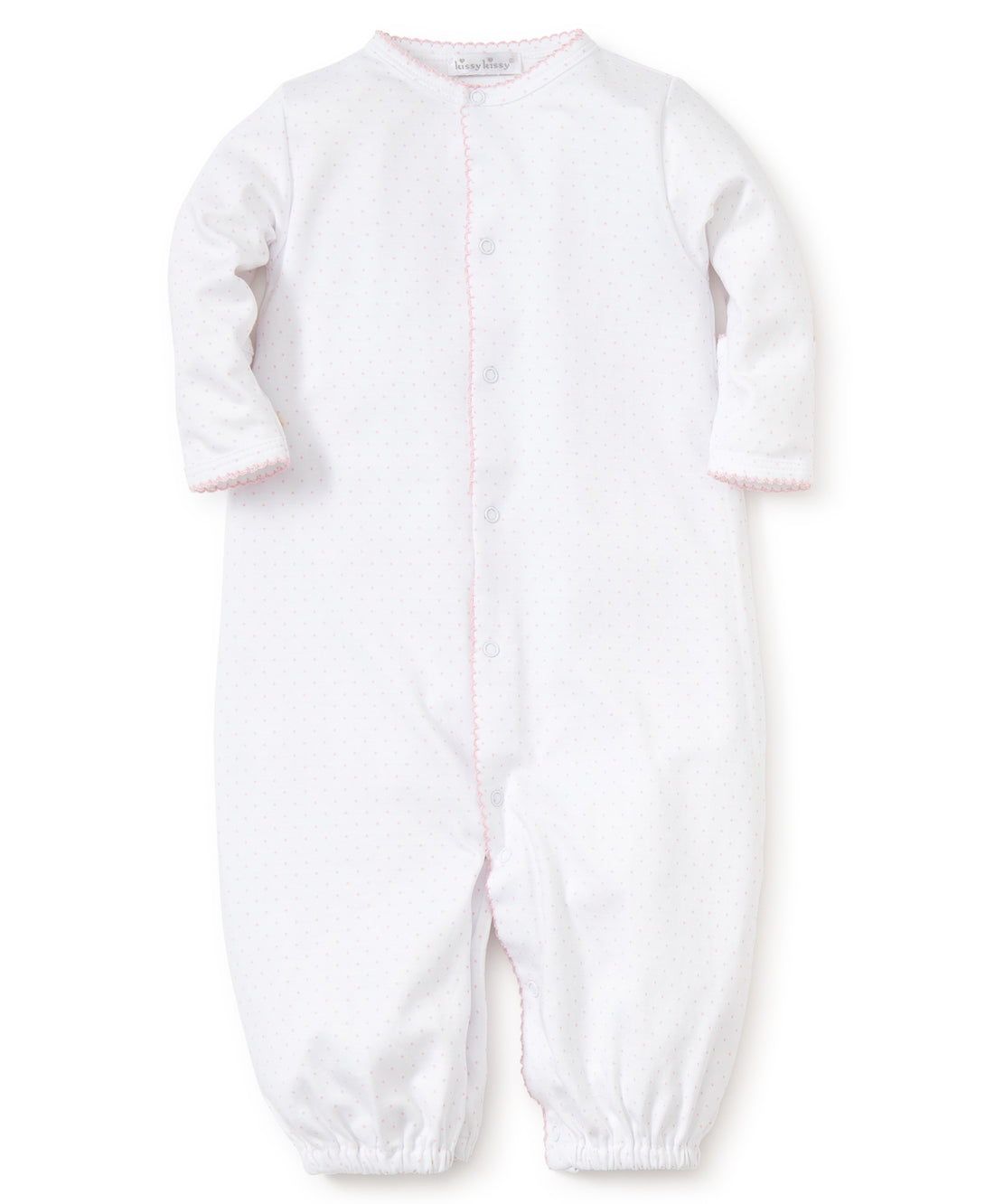White/Pink New Kissy Dots Print Converter Gown