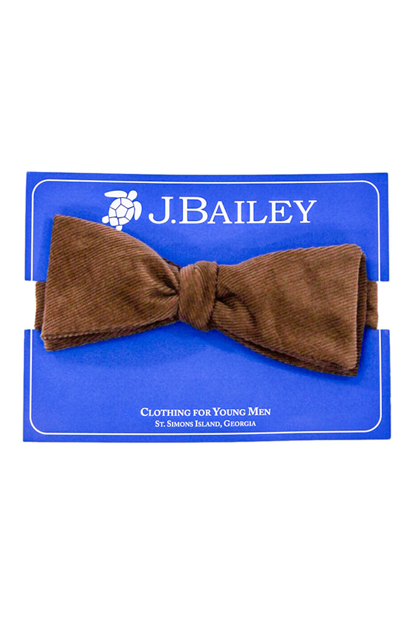 Chocolate Cord Johnny Bow Tie