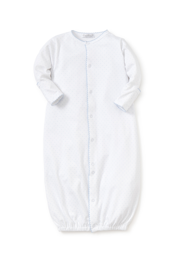 White/Blue New Kissy Dots Print Converter Gown