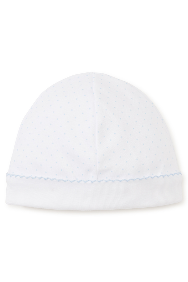 White/Blue New Kissy Dots Print Hat