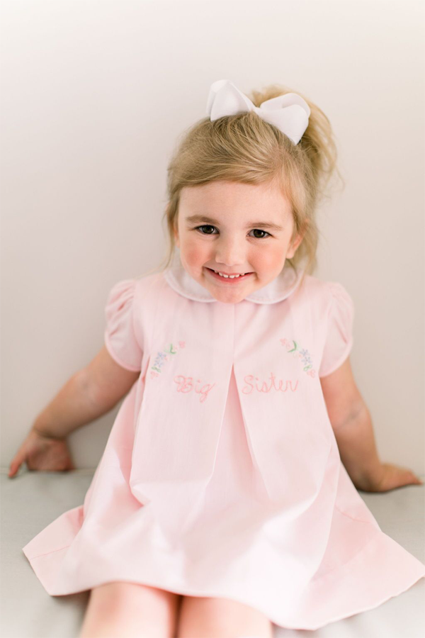 Big Sister Dress Pink The Frilly Frog