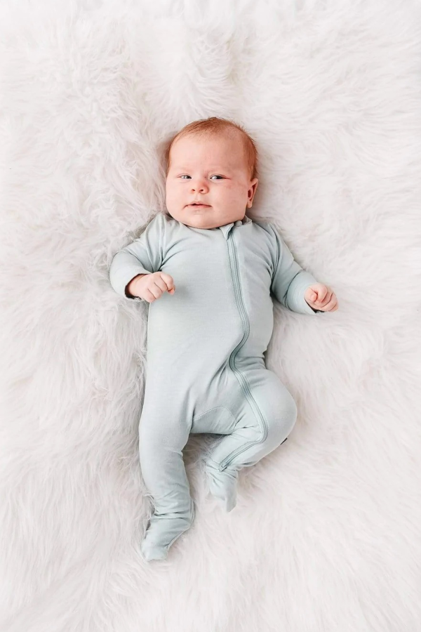 Zippered Footie - Sage