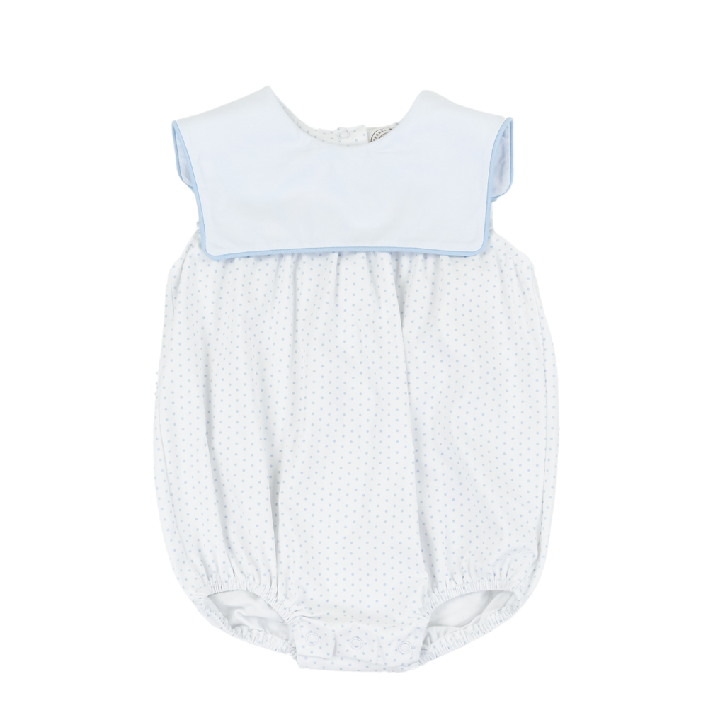 Classic Blue Dot Boy Bib Bubble
