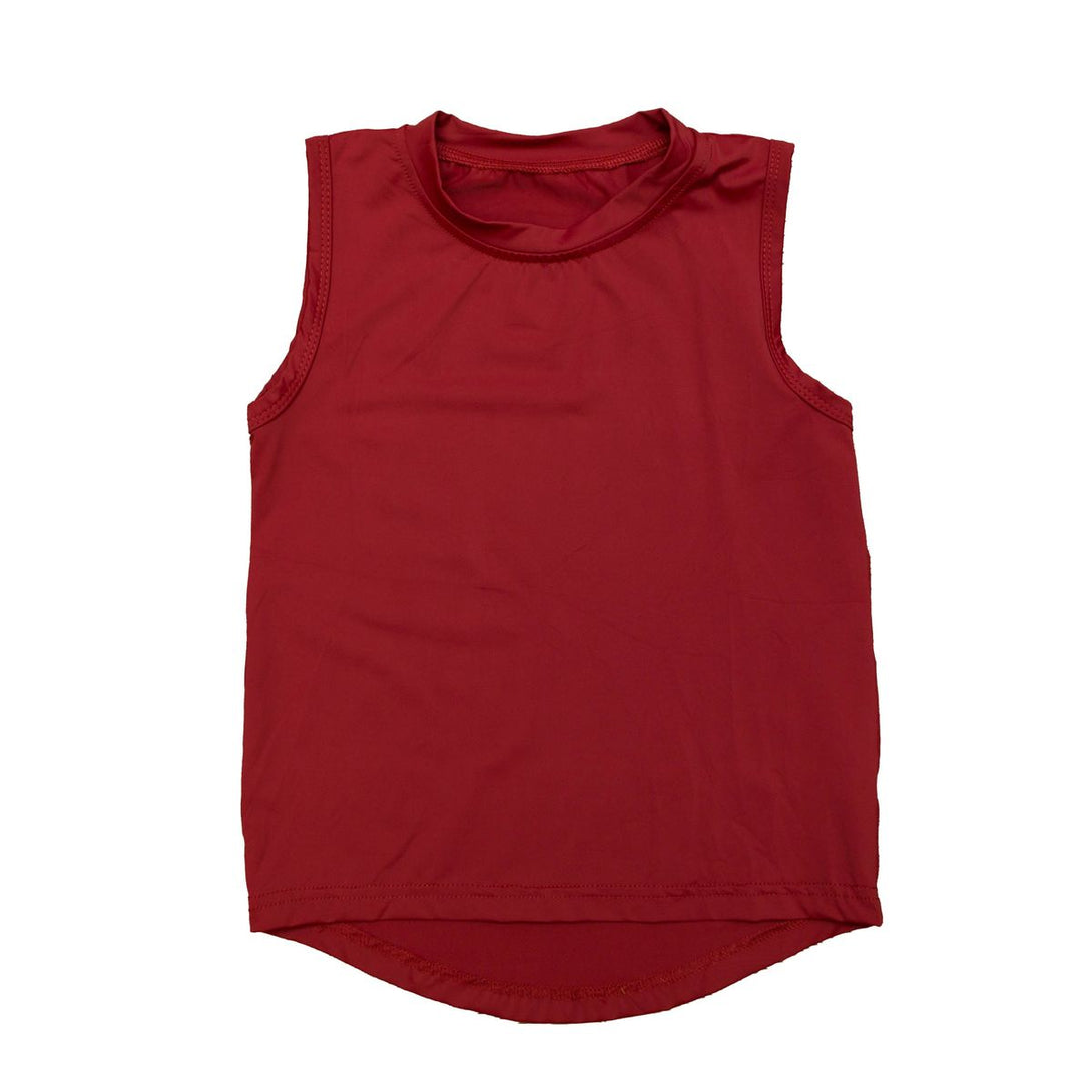 High Low Tank Maroon