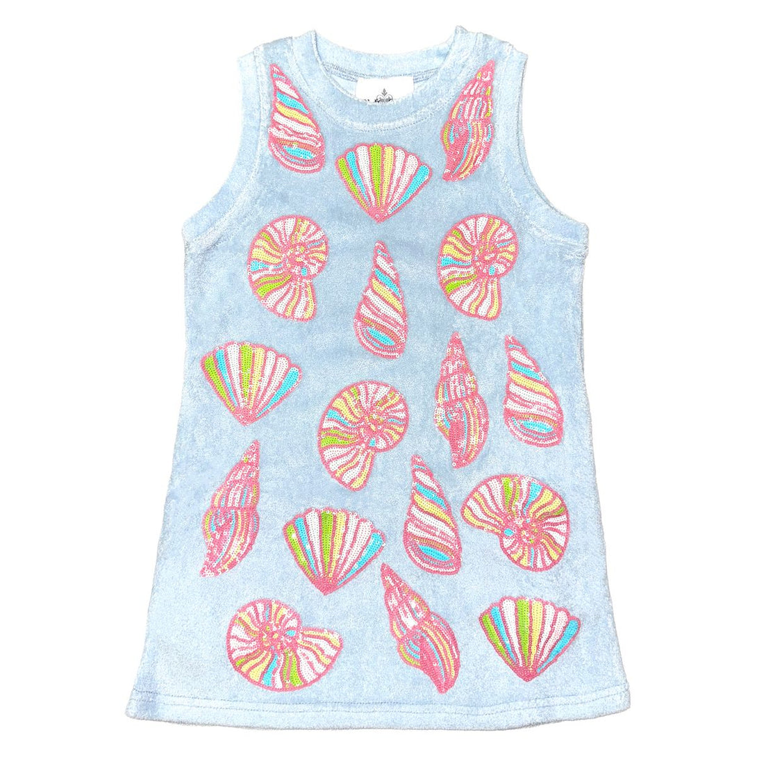 Colorful Shells Dress Light Blue