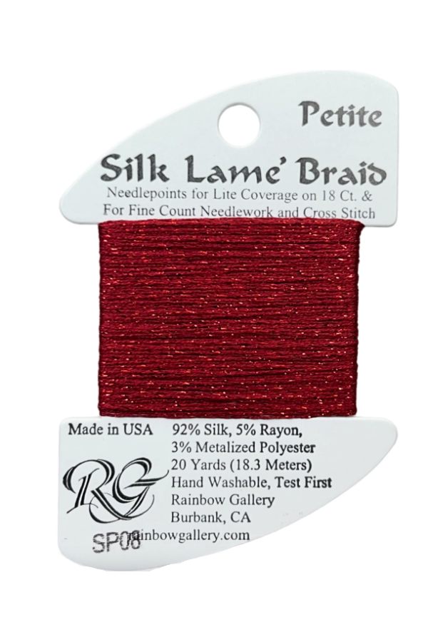 Silk Lame' Braid Petite SP08 Red