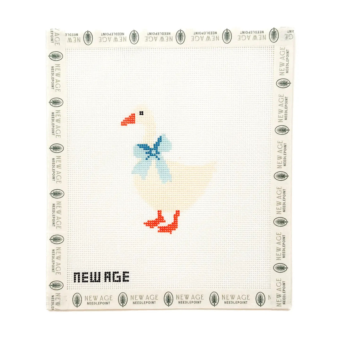 Blue Baby Goose Needlepoint Canvas