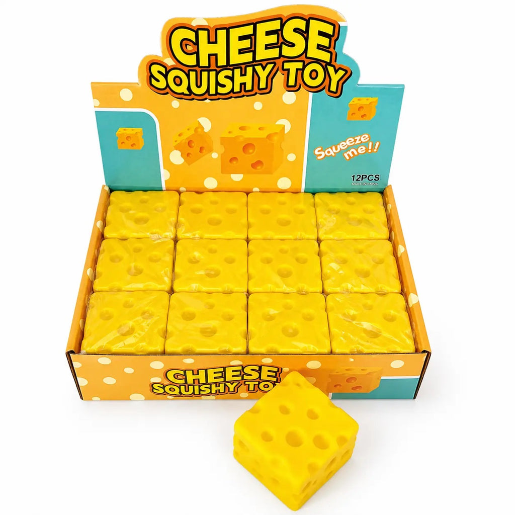 Cheese Squishy Toy – Super Soft Sensory Cube