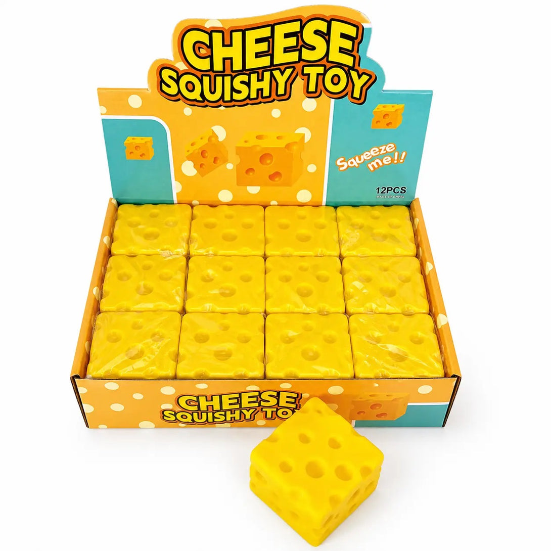Cheese Squishy Toy – Super Soft Sensory Cube