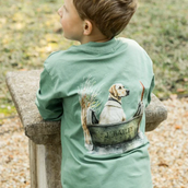 Logo Tee Dog in Boat Green