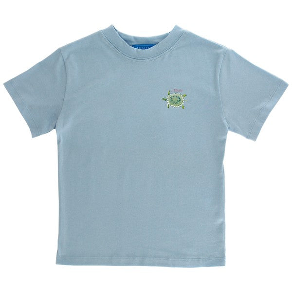 Girl's Logo Tee in Turtles on Bayberry