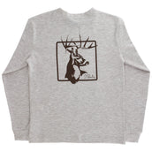 Long Sleeve Logo Tee - Deer on Oatmeal