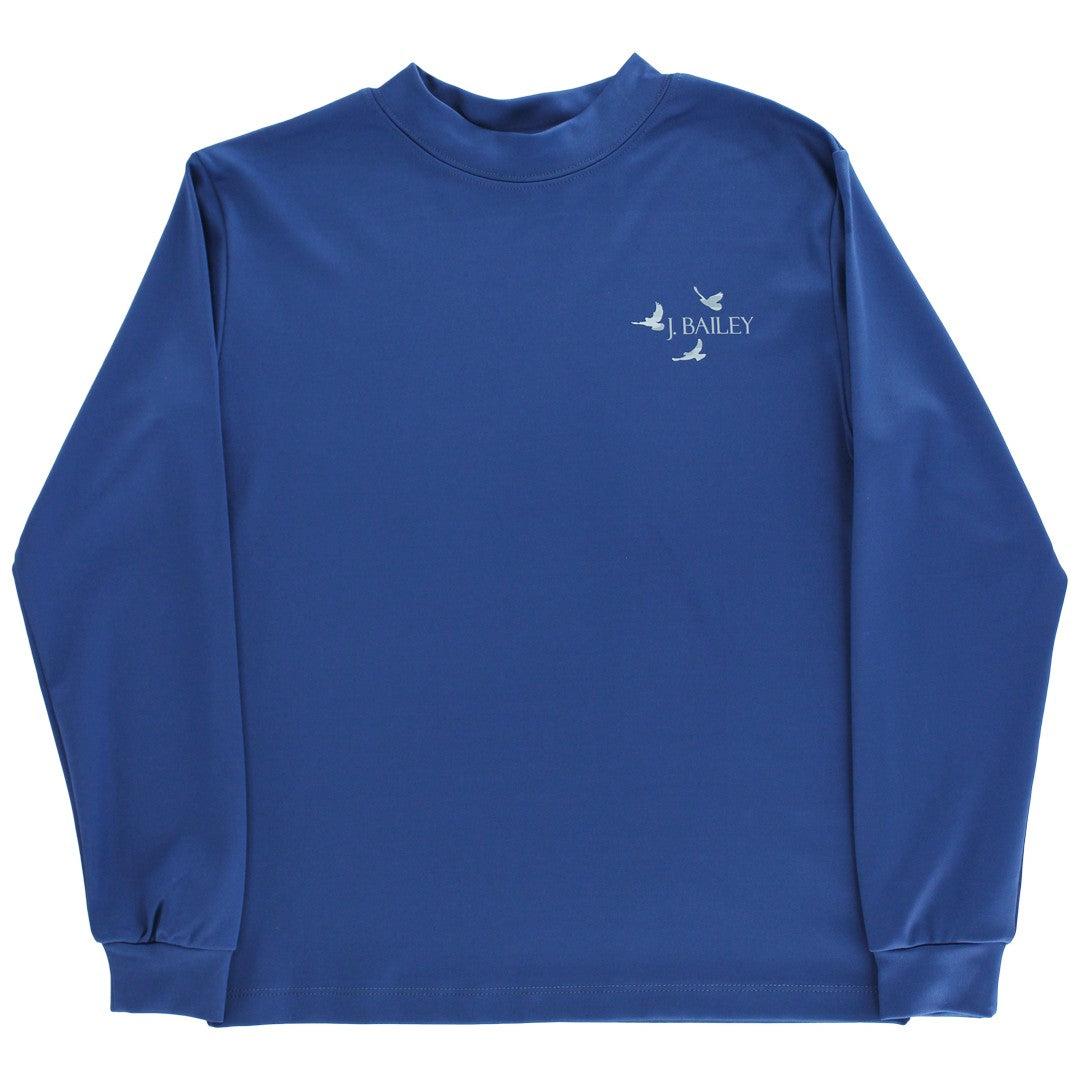 Long Sleeve Performance Logo Tee - Camo Dog on Denim