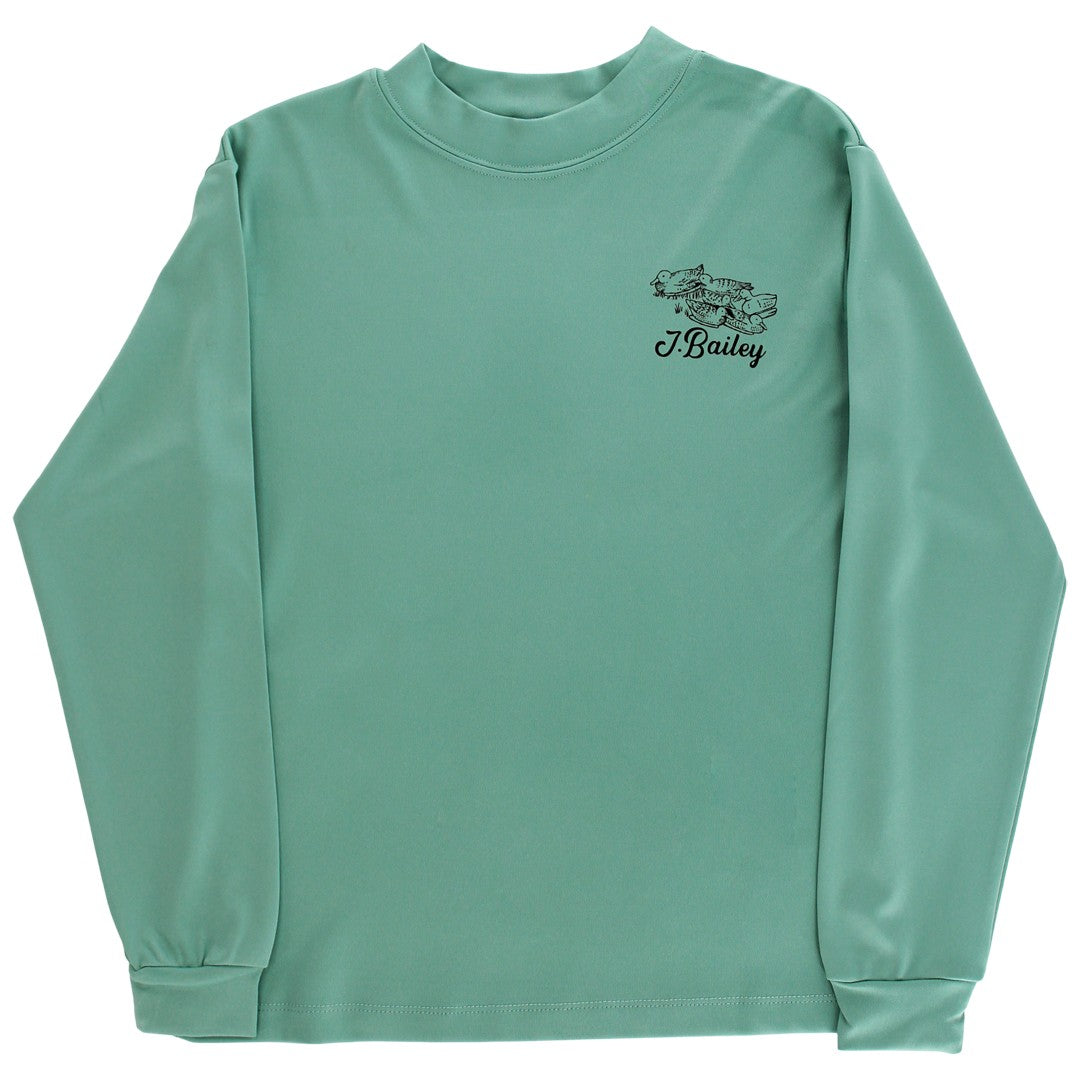 Long Sleeve Performance Logo Tee - Decoy on Green