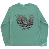 Long Sleeve Performance Logo Tee - Decoy on Green