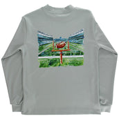 Long Sleeve Performance Logo Tee - Football on Sage