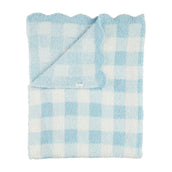 Blue Gingham Chenille Blanket