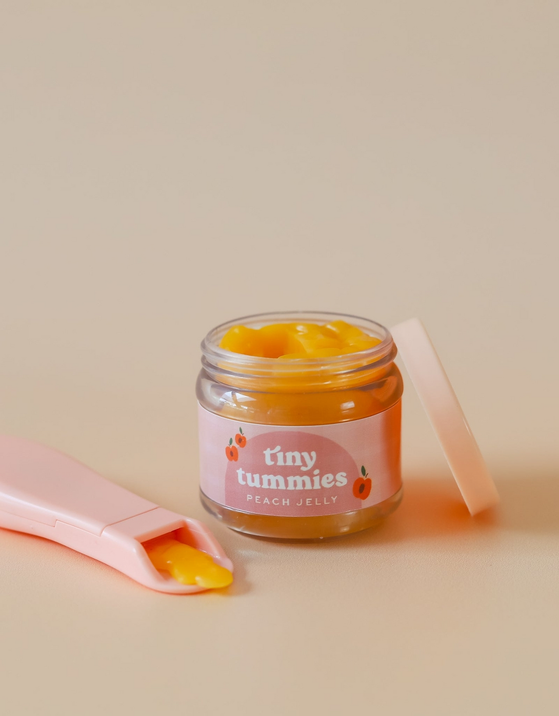 Tiny Tummies Peach Jelly Food Jar and Spoon