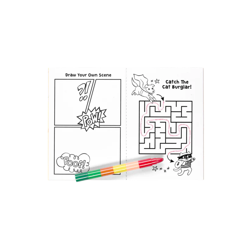 Mini Traveller Coloring + Activity Kit - Super Kids & Pets