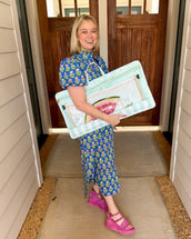Scroll Bar Project Bag - Mint Julep