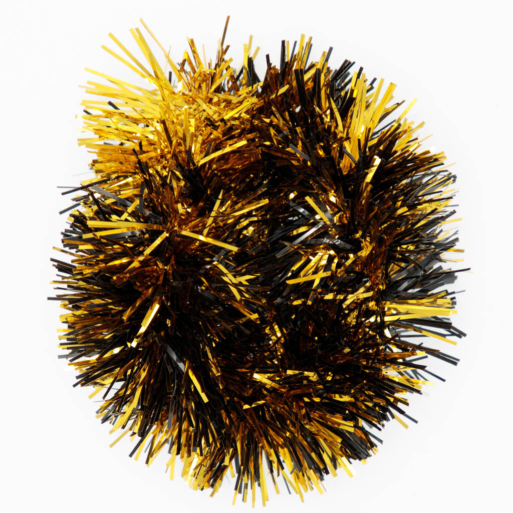 Tinsel Scrunchie in Black & Gold