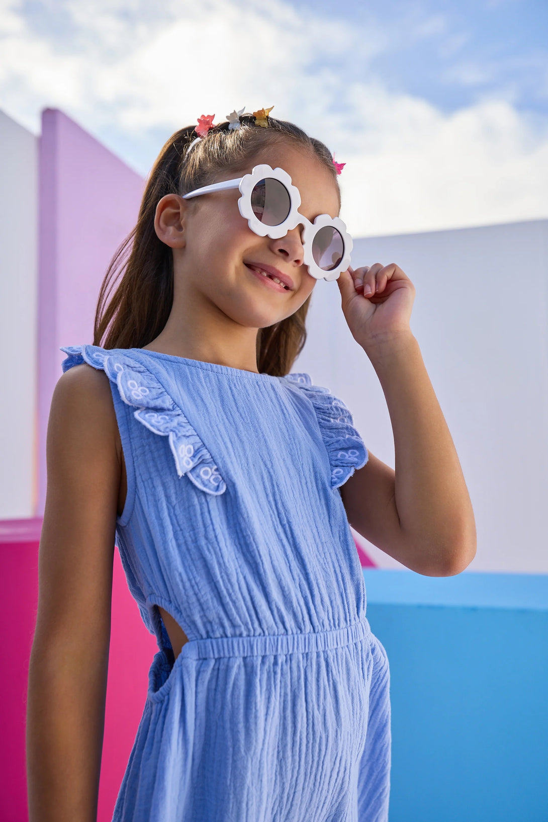 Cutout Dress in Hydrangea
