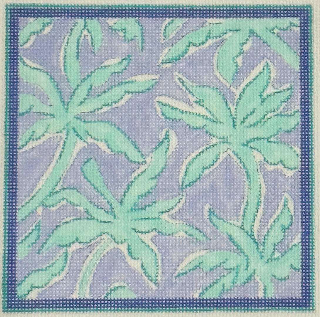 Palms Periwinkle with Turquoise