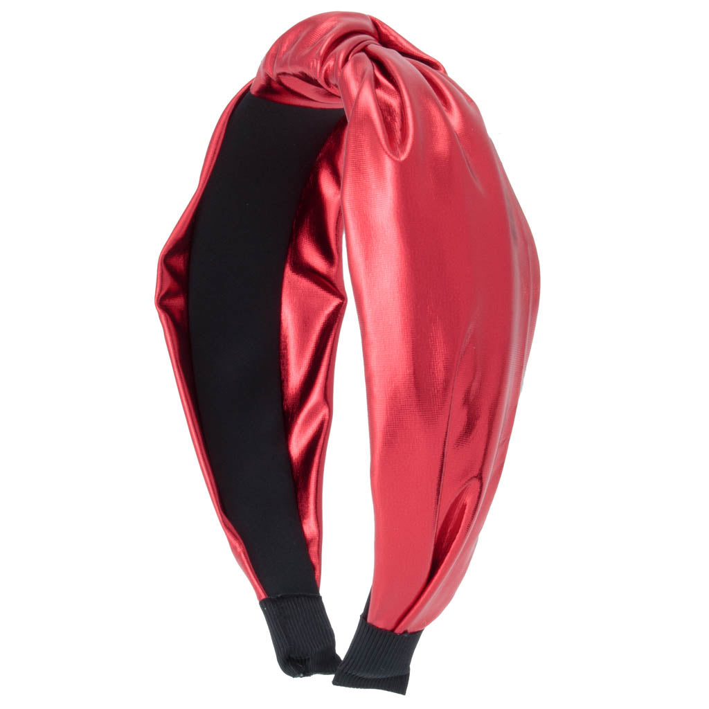 Top Knot Headband in Red Metallic PRE-ORDER