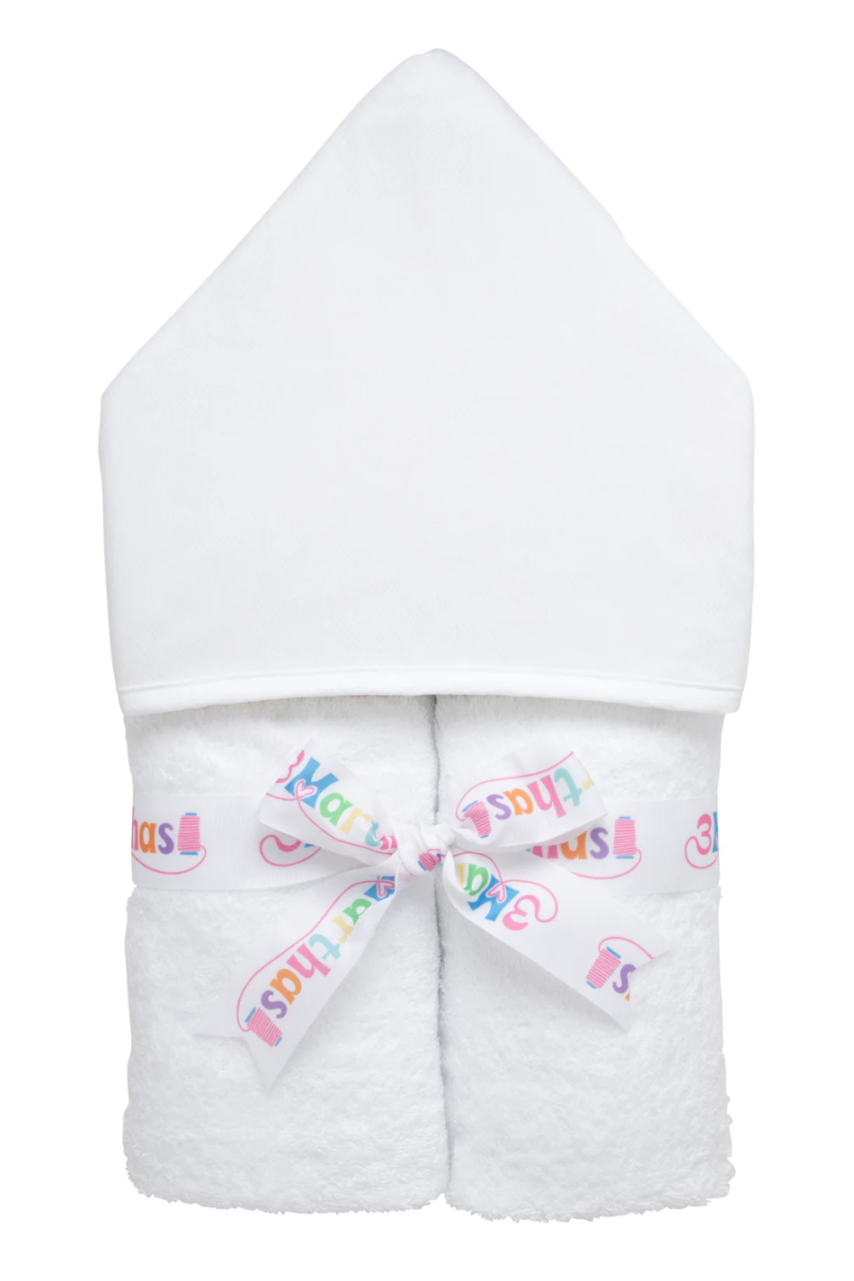 Seersucker Stripe Every Kid Towel - White