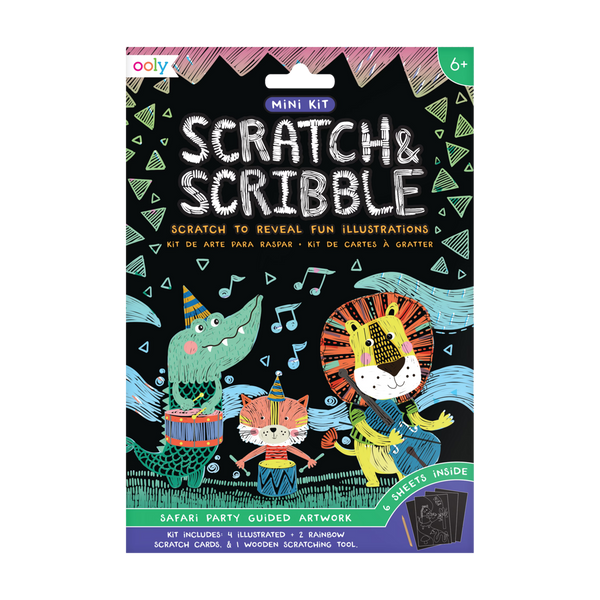 Mini Scratch and Scribble Art Kit: Safari Party